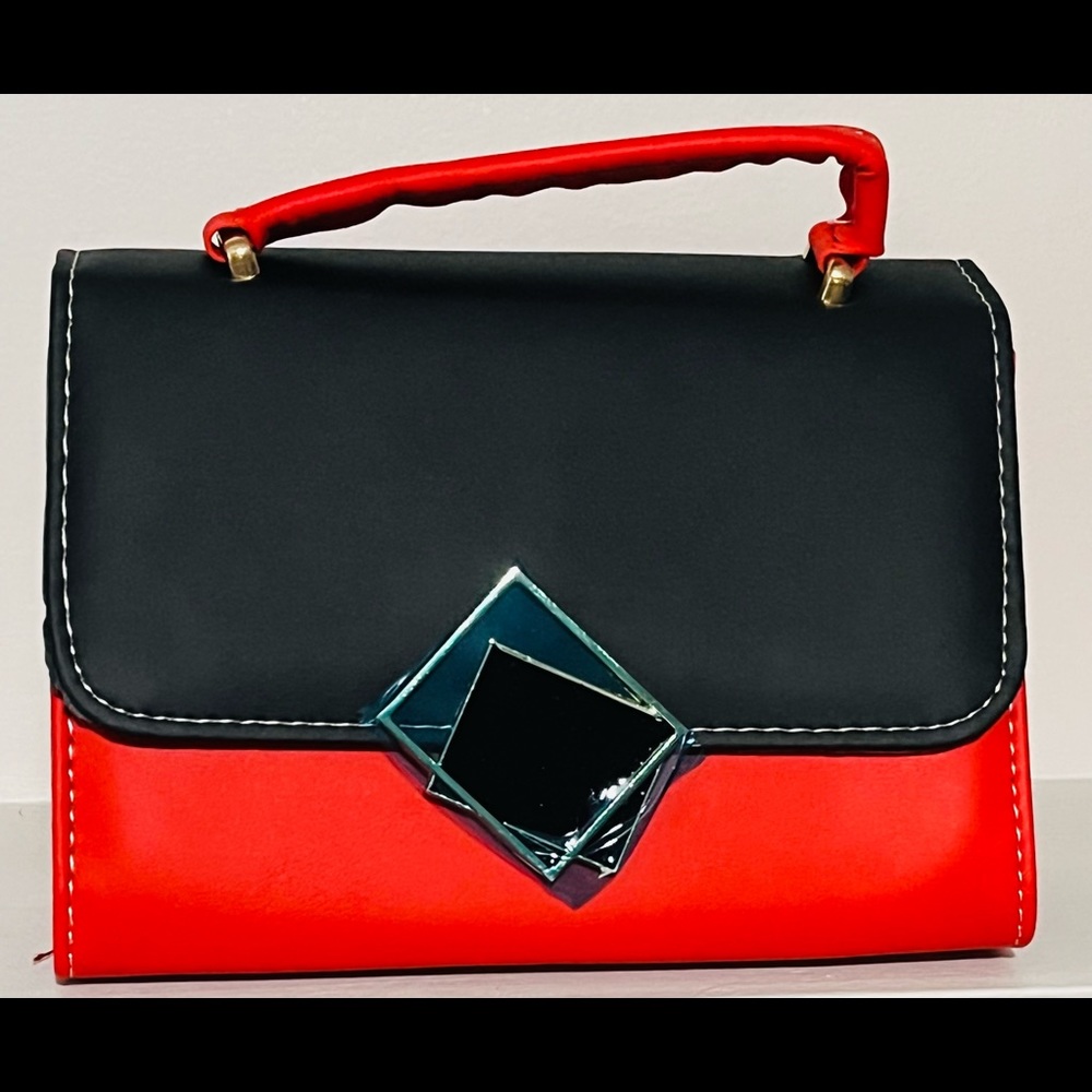 Red and black Hand bag